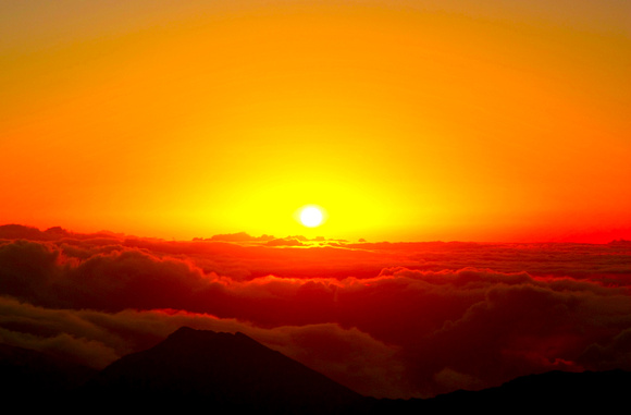 "Sun Goddess"  "Haleaka Sunrise" Maui Hawaii National Park Observatory